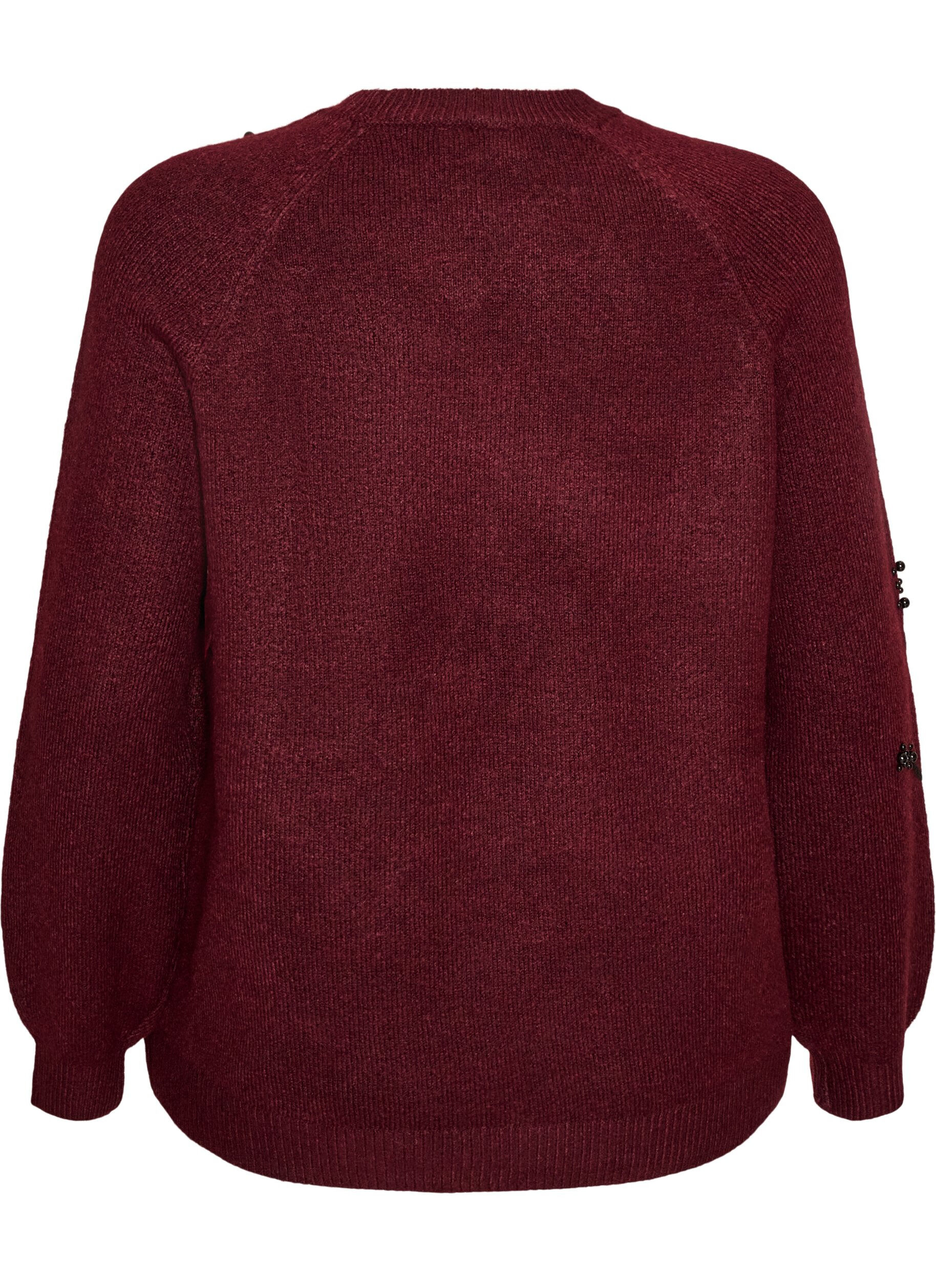 ZizzifashionJumper with pearl embroidery, 2358, Packshot image number 1