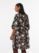 Floral dress in linen and viscose with an empire line, Black, Model image number 2