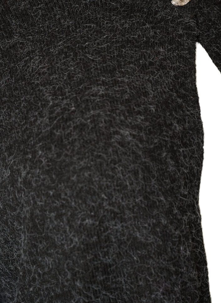 Knitted cardigan with a round neck and button fastening, Dark Grey, Packshot image number 2