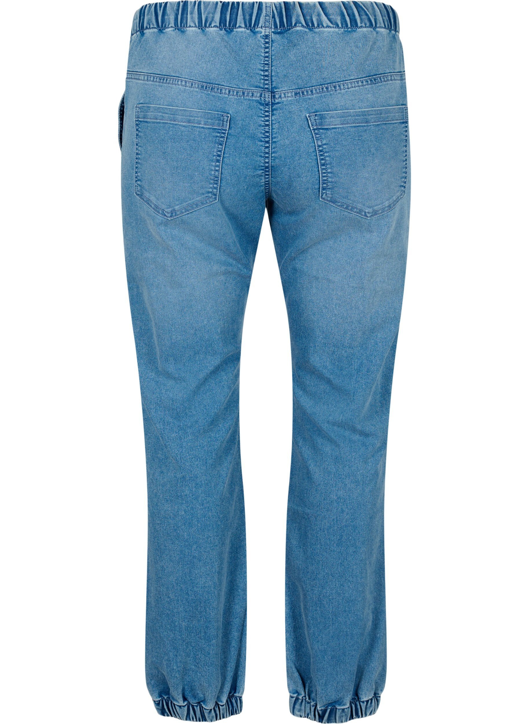 ZizzifashionDenim joggers with pockets, Light Blue, Packshot image number 1