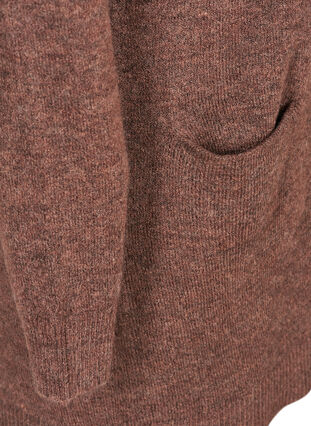 Long, marled knitted cardigan with pockets, Wild Ginger MEL, Packshot image number 3