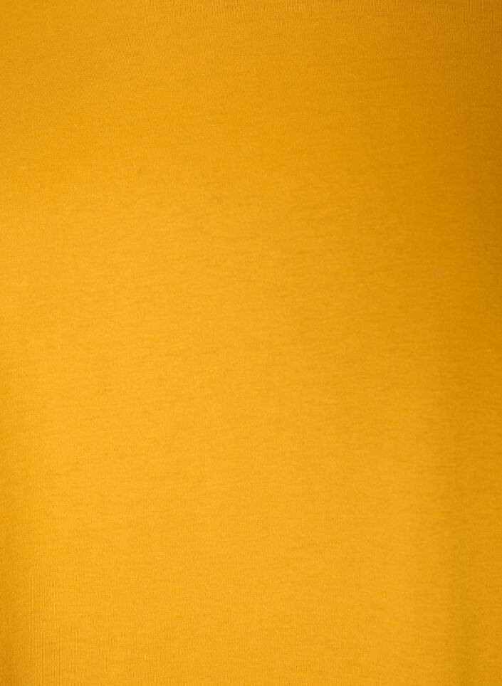 Short-sleeved cotton blend T-shirt, Yellow, Packshot image number 2