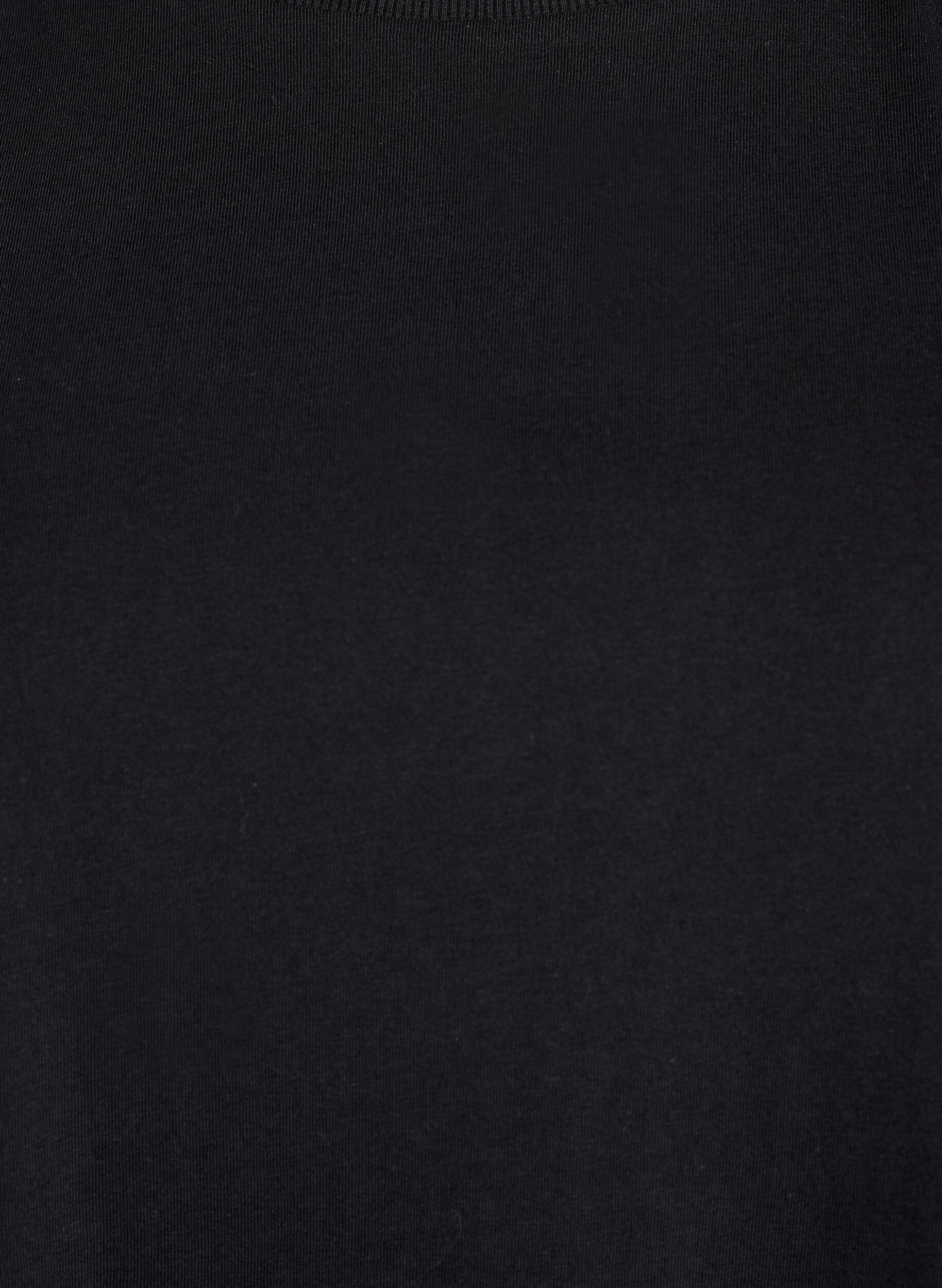 Zizzifashion Basic cotton t-shirt with shoulder pads, Black, Packshot image number 2