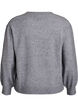 Knit blouse with button detail, Grey, Packshot image number 1