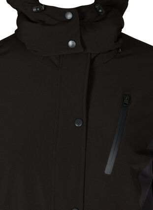 Ski jacket with a removable hood, Black w black, Packshot image number 2