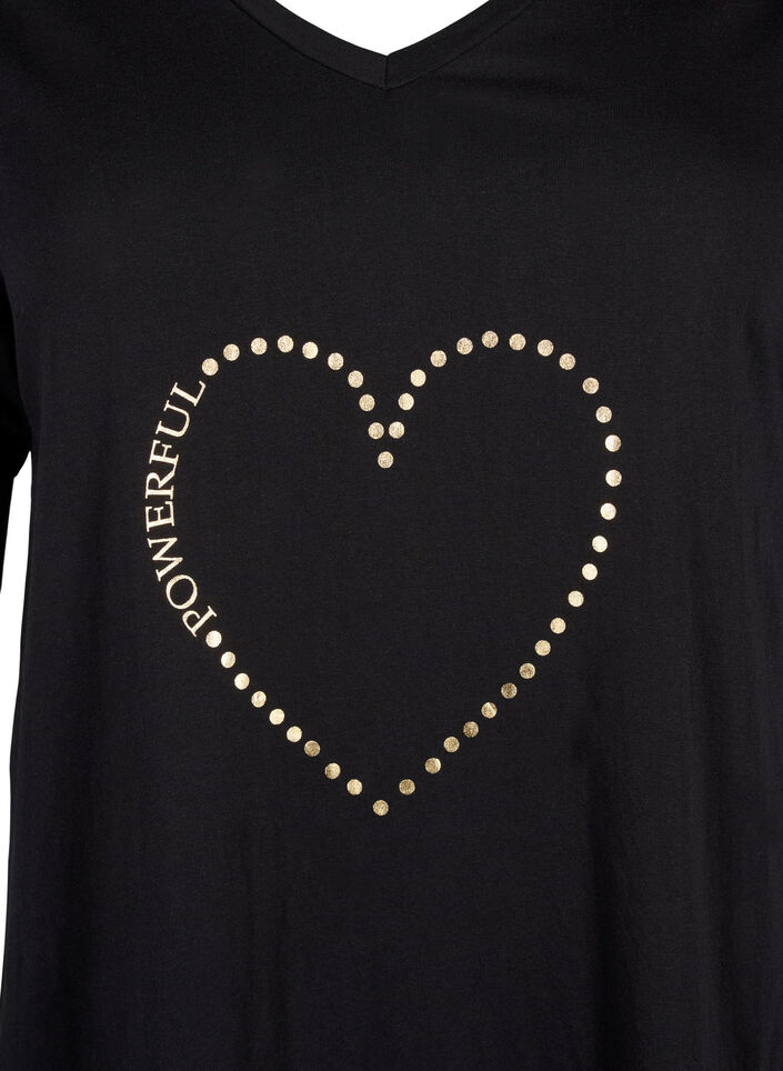 Organic cotton nightgown with v-neck, , Packshot image number 2