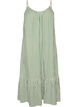 Summer dress with stripes and A-line shape, Green, Packshot image number 0