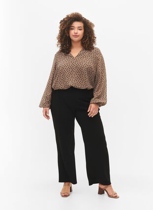 Loose trousers with pockets, Black, Model image number 4