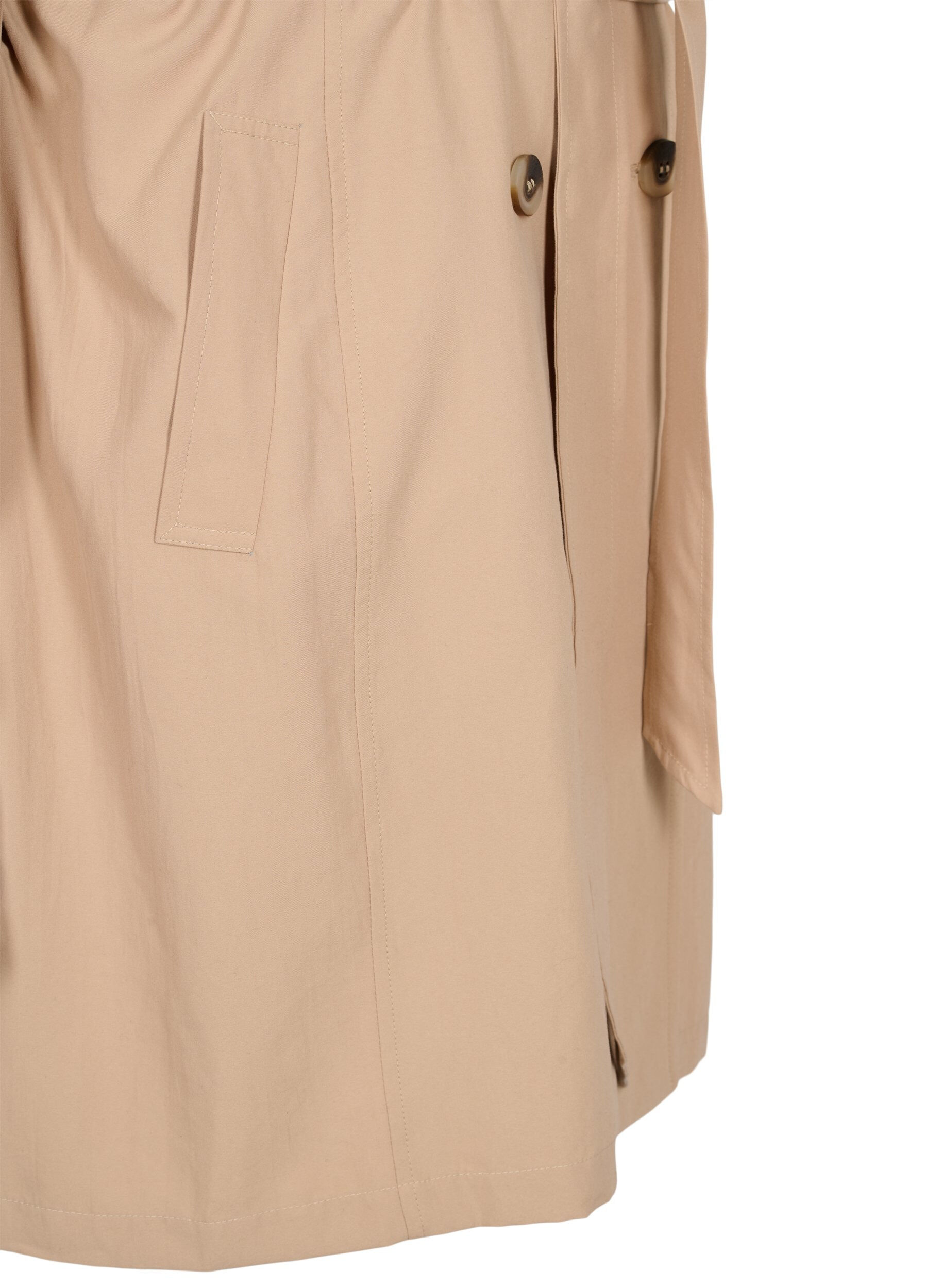 Zizzifashion Trench coat with belt and pockets, Nomad, Packshot image number 3