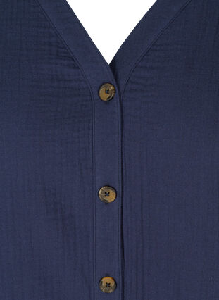 Cotton shirt with adjustable bottom hem, Mood Indigo, Packshot image number 2