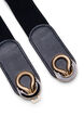 Elasticated waist belt with gold details, Black, Packshot image number 1