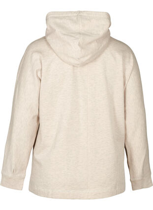 Hooded marled sweatshirt, Natural Melange, Packshot image number 1