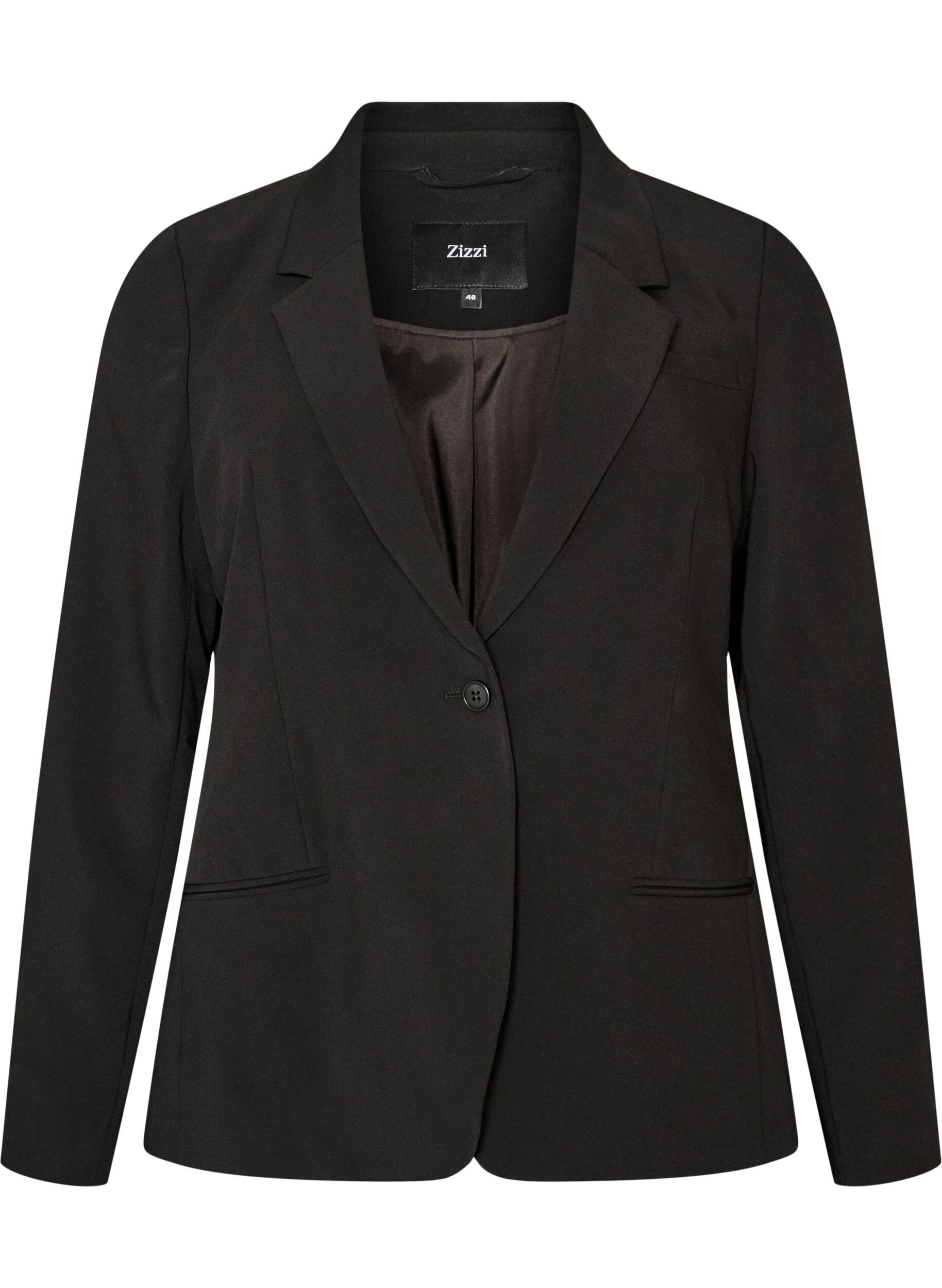 Classic blazer with a single button closure