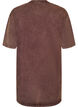 Loose T-shirt dress with a washed look, Brown, Packshot image number 1
