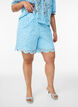 Lace shorts with high waist and pockets, Blue, Model image number 3
