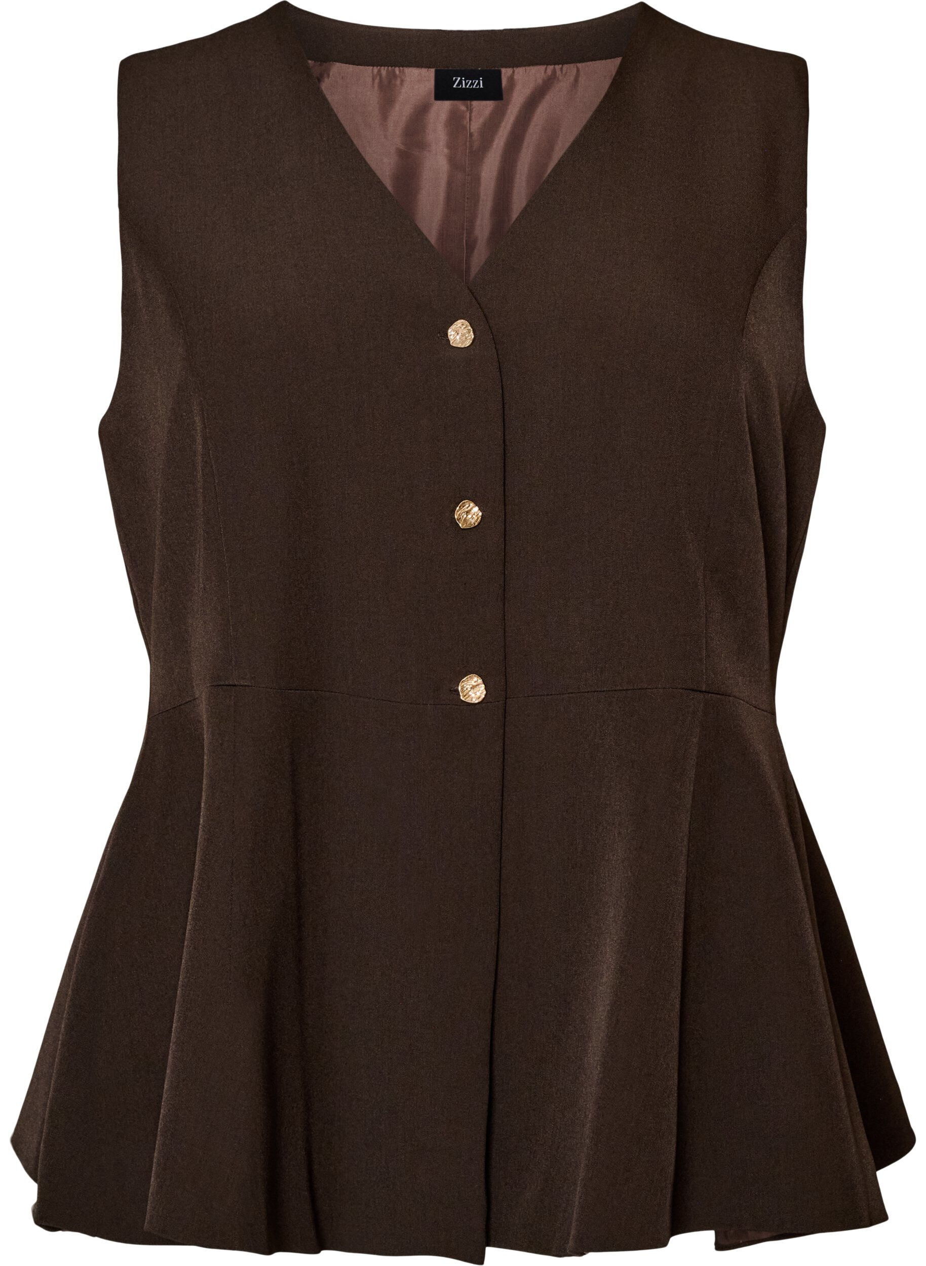 Pinstriped waistcoat with peplum