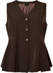Pinstriped waistcoat with peplum, Brown, Packshot image number 0