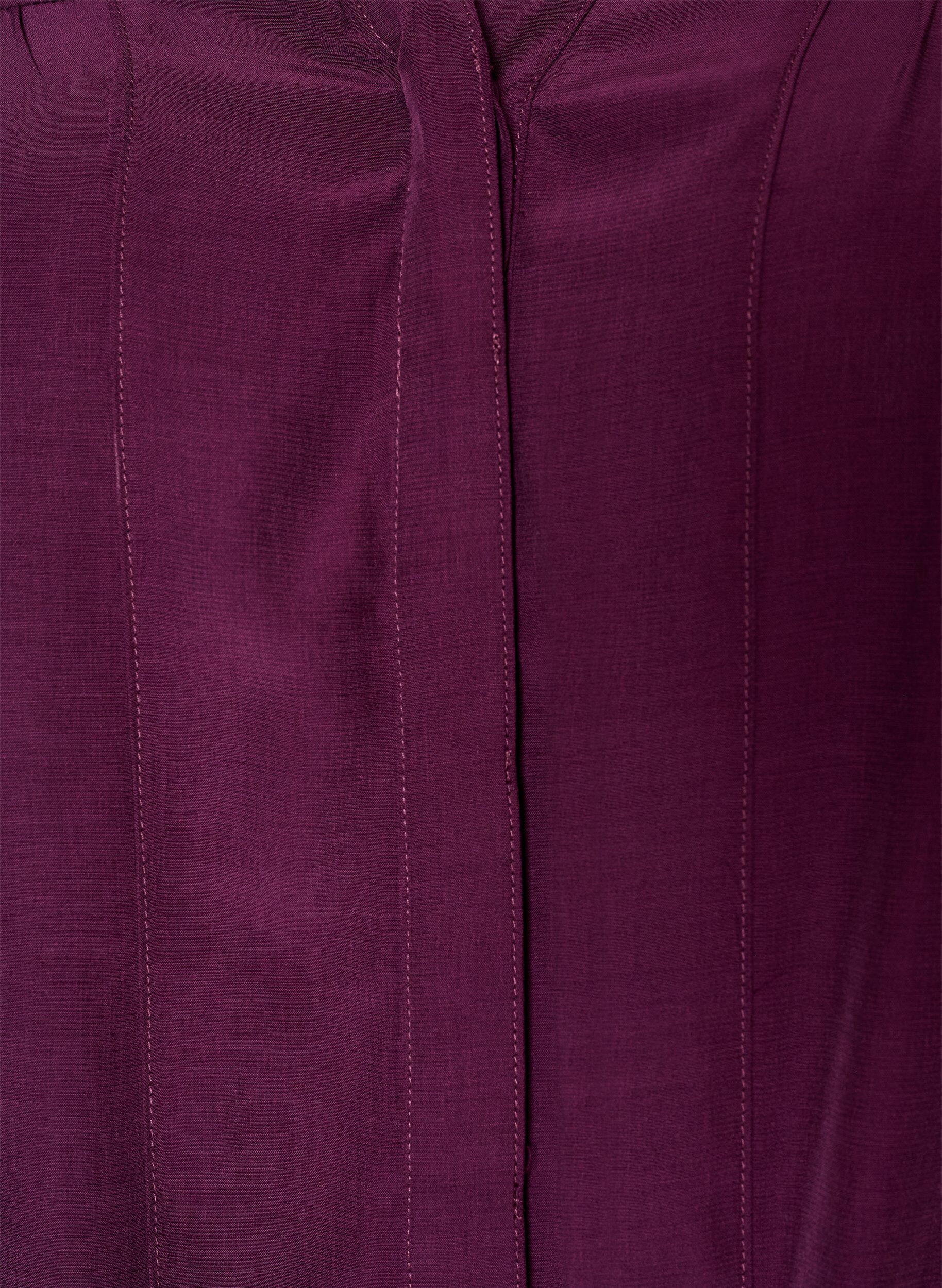 ZizzifashionBlouse with ruffle collar and ruching, Purple, Packshot image number 2