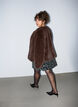 Short faux fur jacket with an open front, Brown, Model image number 2