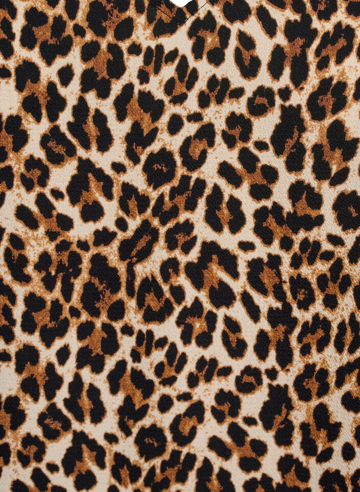 Printed top with v-neck, Brown, Packshot image number 2