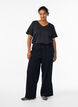 Loose-fit jeans with an elasticated waistband and a drawstring, Black, Model image number 0