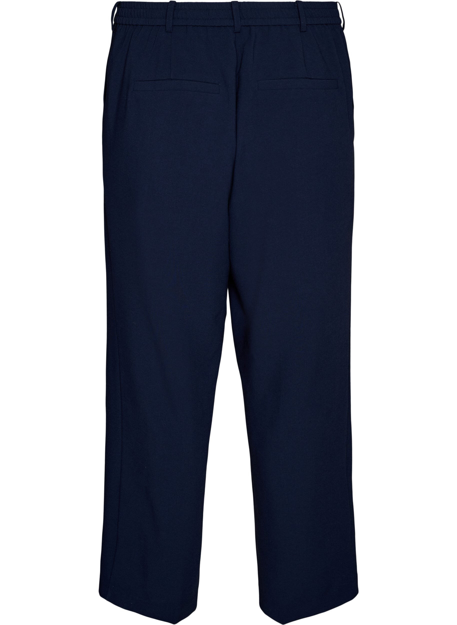 Zizzifashion Tailored trousers with a high waist and straight fit, Blue, Packshot image number 1