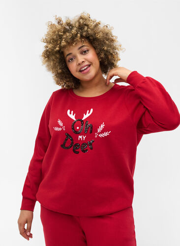 Christmas sweater, Red Oh Deer, Model image number 0