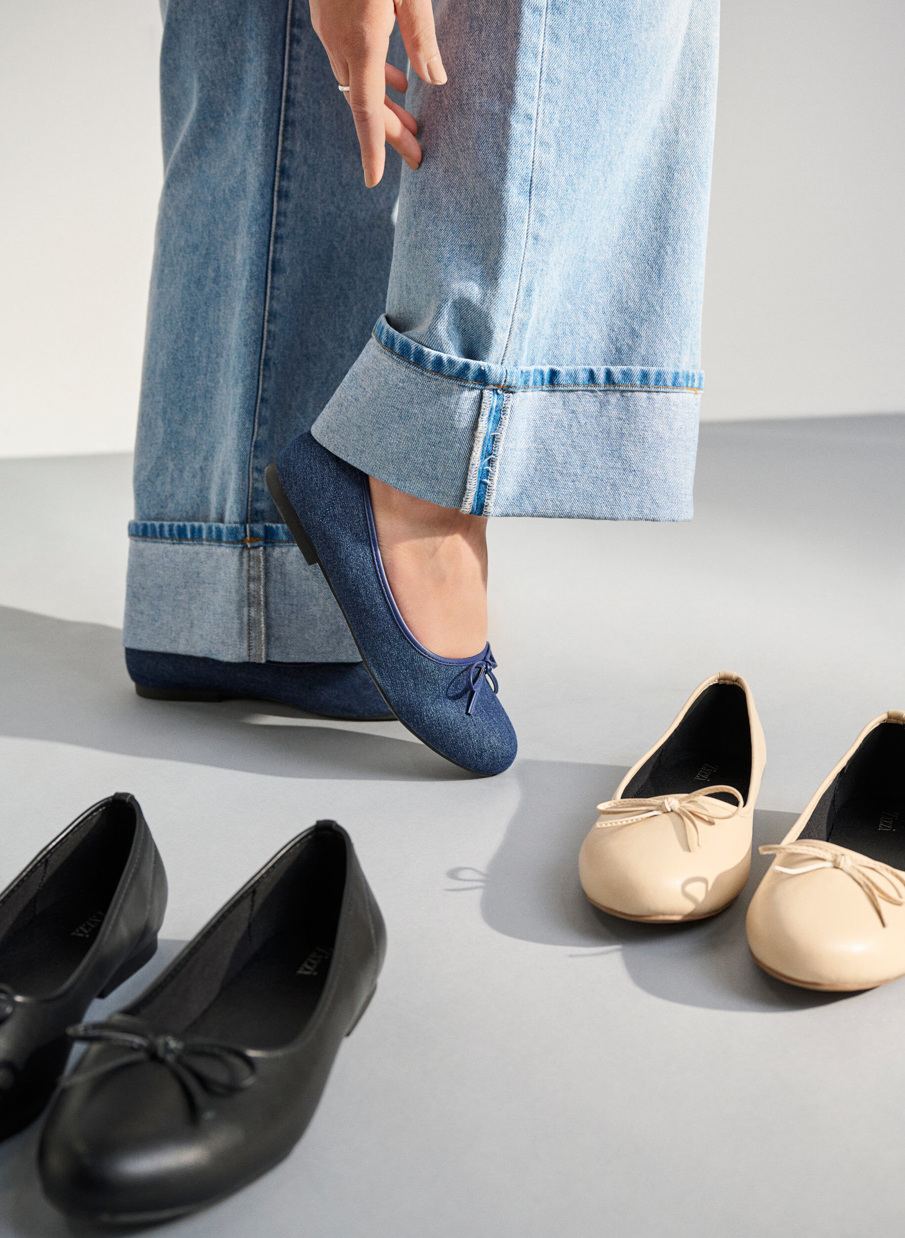 Wide fit - Ballerinas with a bow