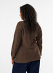 Knitted cardigan with an asymmetric closure, Brown, Model image number 2