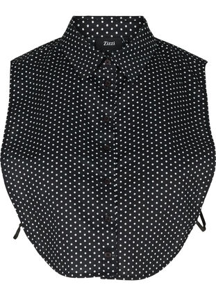 Loose collar with polka dots, Black w. White, Packshot image number 0