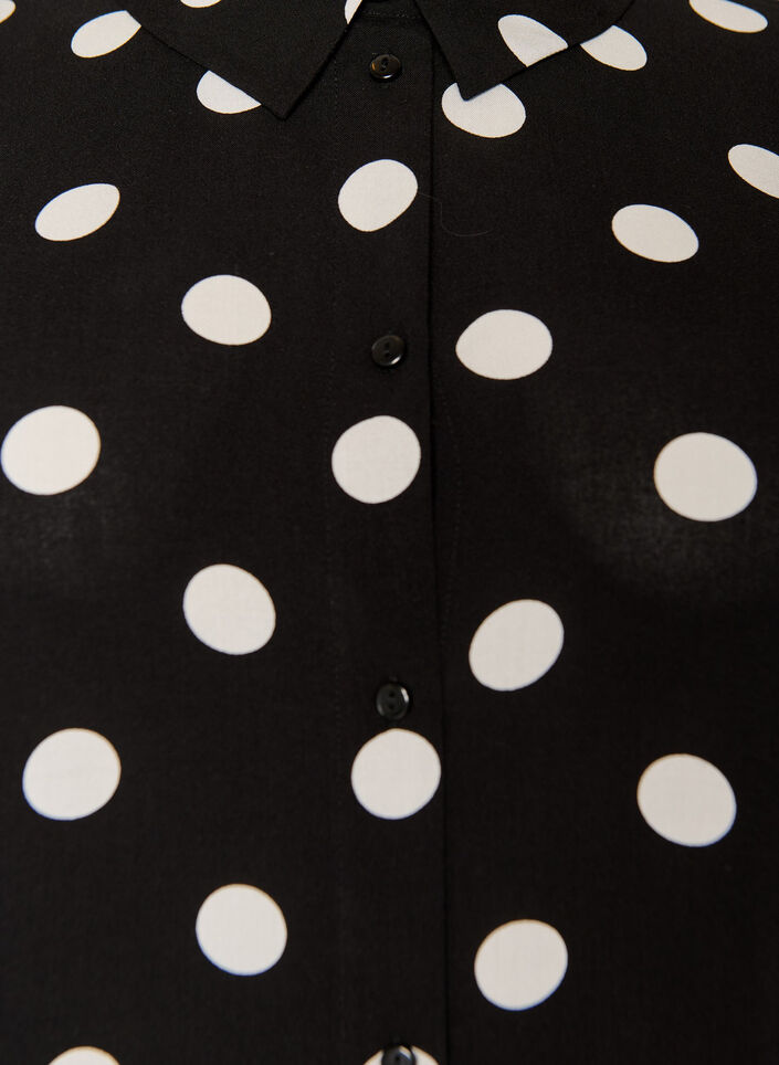 Loose-fitting long shirt in viscose, Vanilla, Packshot image number 2