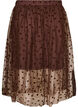 Midi tulle skirt with hearts, Brown, Packshot image number 1