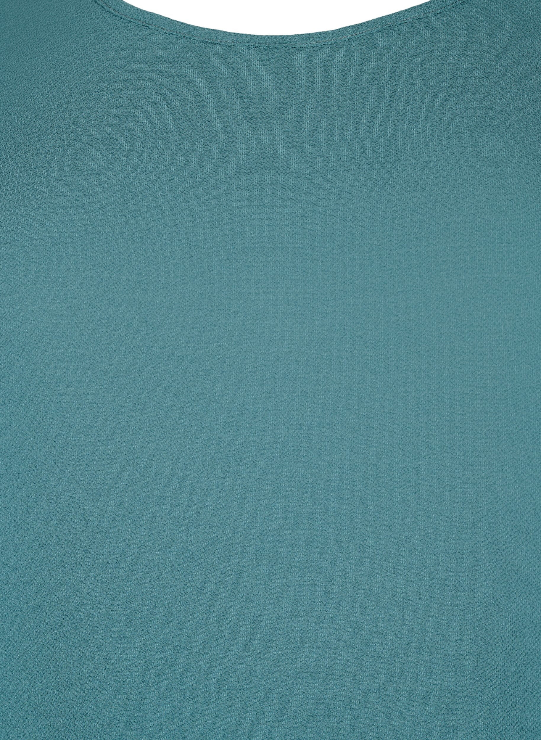 ZizzifashionBlouse with short sleeves and a round neckline, Green, Packshot image number 2