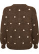 Cardigan with a dotted pattern, Brown, Packshot image number 1