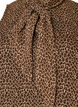 Midi dress in chiffon with leopard print and a tie-waist, Brown, Packshot image number 2