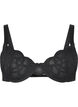 Balconette bra with graphic lace, Black, Packshot image number 0