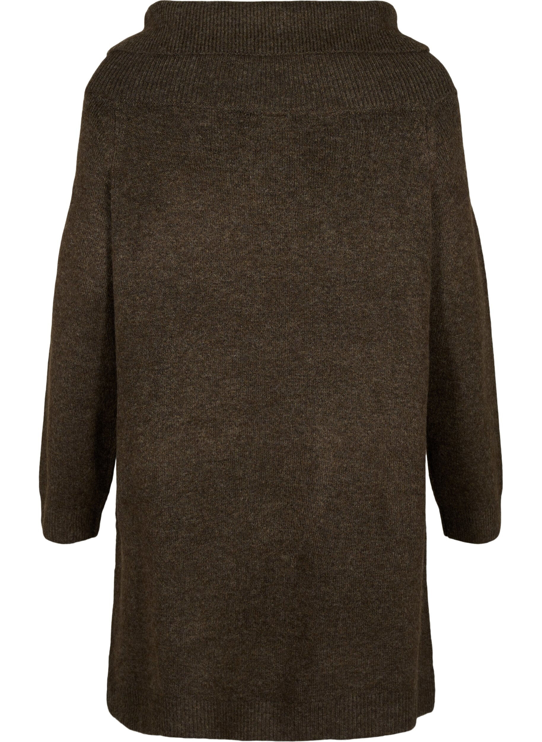 Zizzifashion Melange knit dress, Demitasse Mel., Packshot image number 1