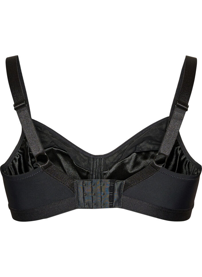 Wire-free bra with lace, Black, Packshot image number 1
