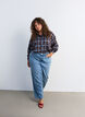 Checked shirt with a loose fit, Brown, Model image number 3