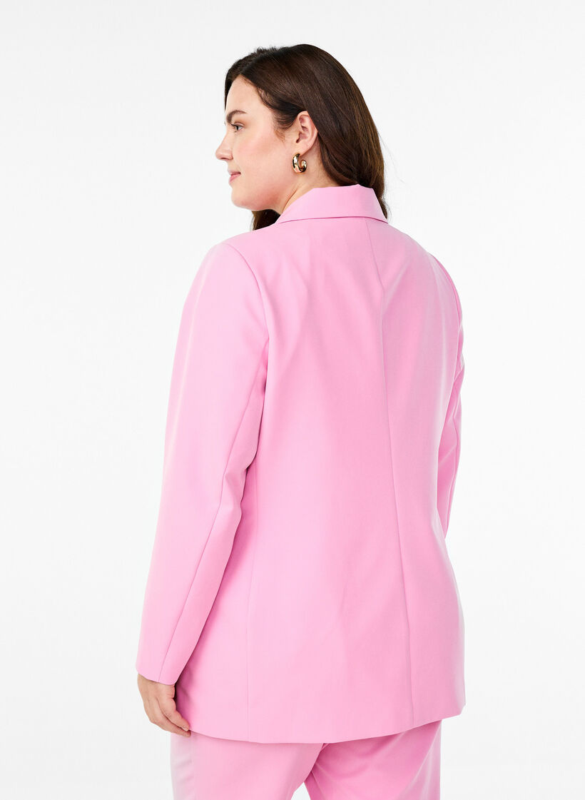 Classic blazer with button closure, Pink, Model image number 2