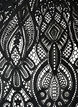 Lace blouse with long trumpet sleeves and ruffles, Black, Packshot image number 2
