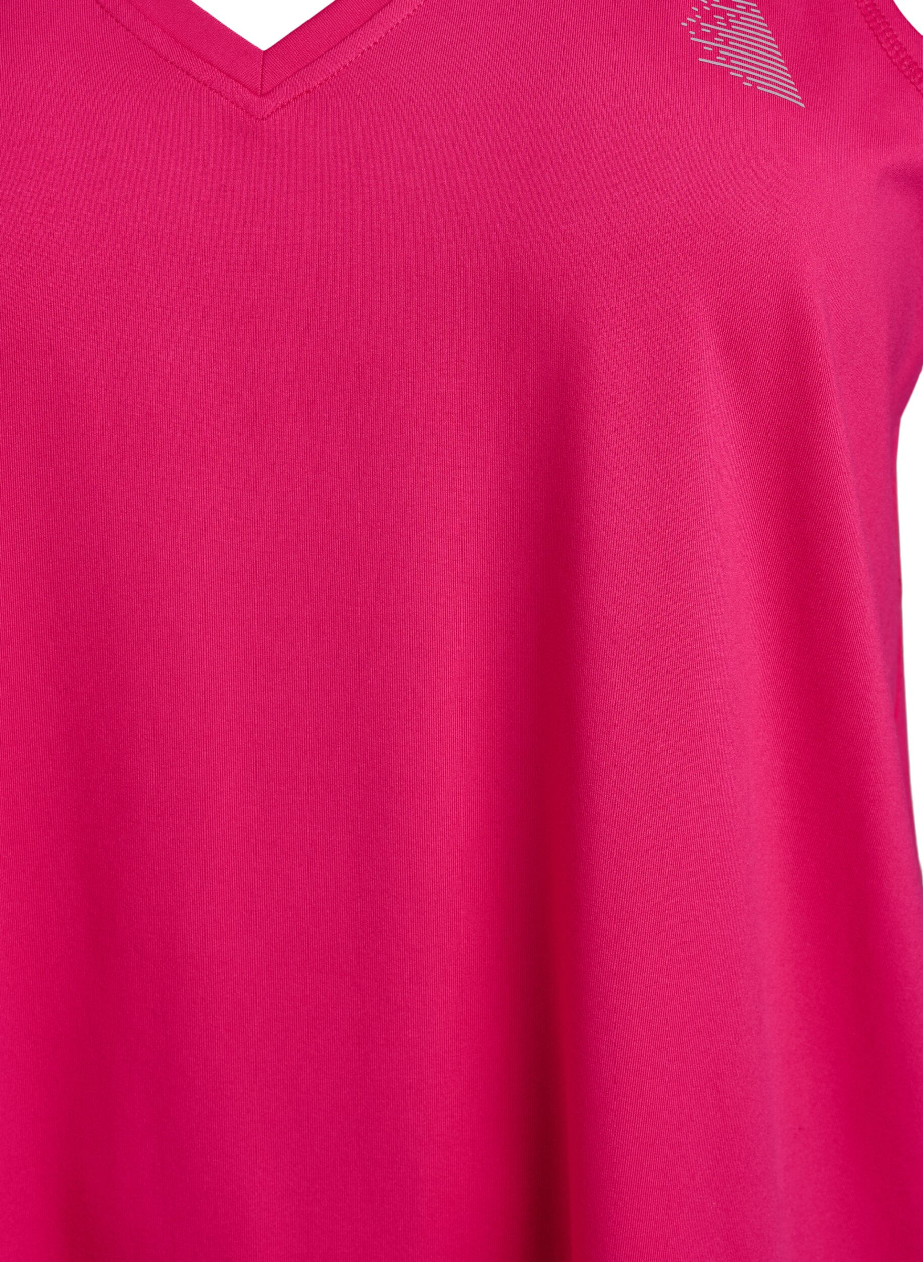 Zizzifashion Sports top with V-neck, Pink, Packshot image number 2