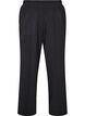 Loose jersey trousers with high waist and pockets, Black, Packshot image number 0