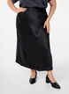Long satin skirt, Black, Model image number 2