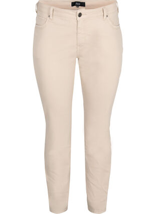 Cotton blend trousers, Sand, Packshot image number 0