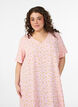 Short-sleeved dress with V-neck, Rose, Model image number 2