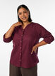 Cotton shirt blouse with a v-neck, Red, Model image number 0