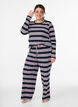 Striped pyjama bottoms with wide legs, Blue, Model image number 0