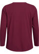 Basic jersey blouse with long sleeves, Dark Bordeaux, Packshot image number 1