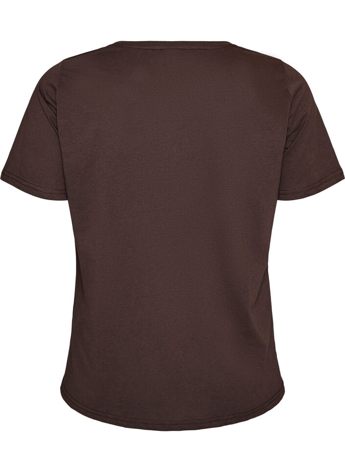 T-shirt with motif, Brown, Packshot image number 1